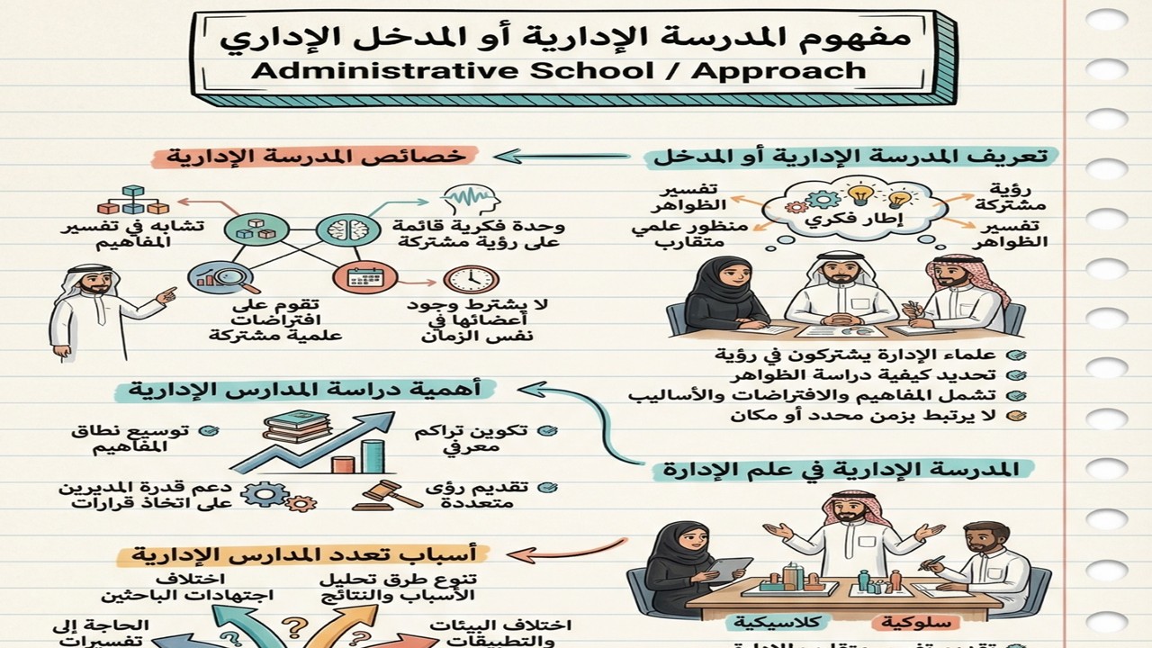 مفهوم المدرسة الإدارية أو المدخل الإداري School / Approach