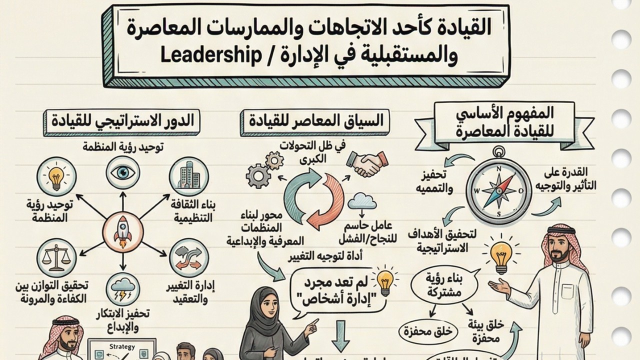 القيادة كأحد الاتجاهات والممارسات المعاصرة والمستقبلية في الإدارة Leadership in Modern Management