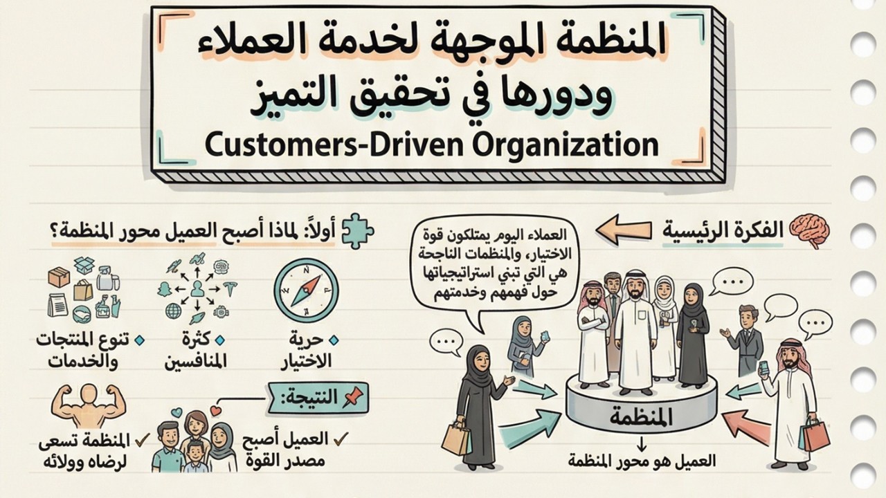 المنظمة الموجهة لخدمة العملاء ودورها في تحقيق التميز Customers-Driven Organization